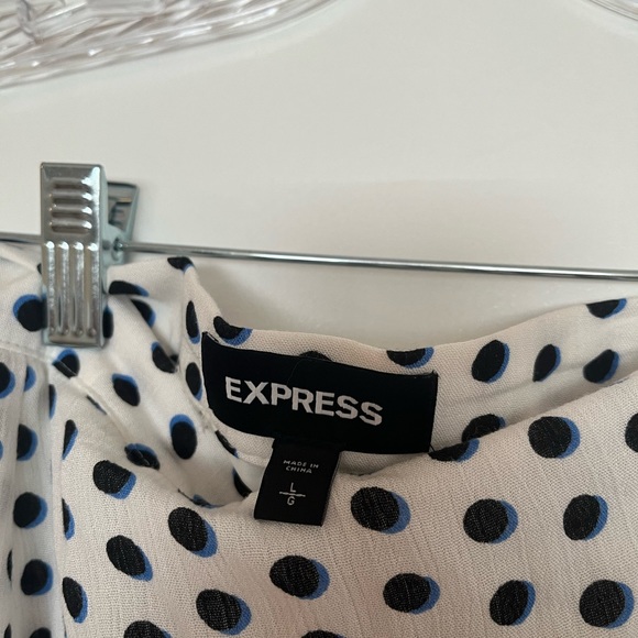 Express White Polka Dot Wrap Skirt - Picture 5 of 5